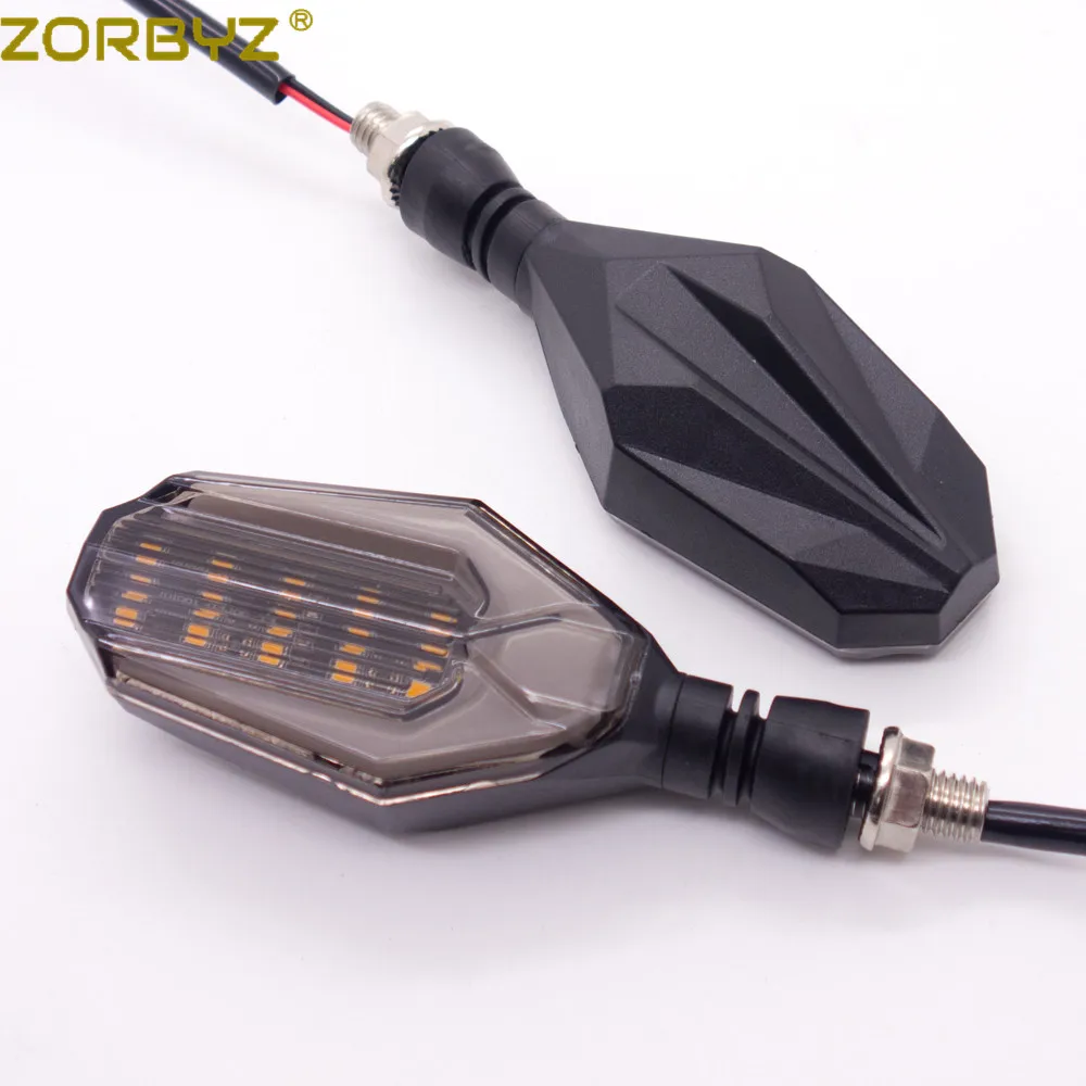 ZORBYZ мотоцикл черный двухцветный 2в1 светодиодный индикатор сигнала поворота DRL