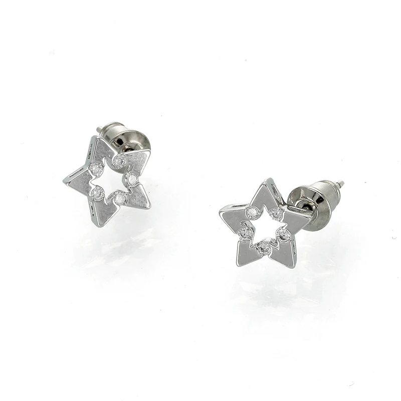 Top Quality 2015 New Star CZ Diamonds 18K Gold Plated Ear Hook Stud Earrings Jewelry | Украшения и аксессуары