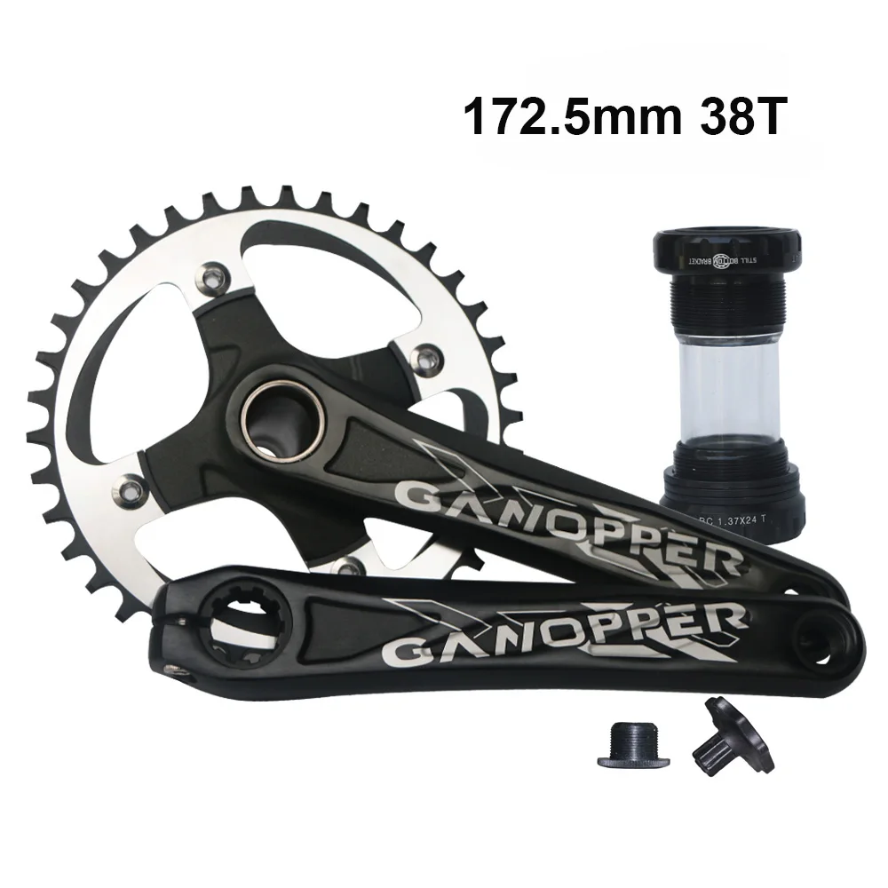172.5mm 38T crankset 104BCD MTB Горный шоссейный велосипед crankset 172,5/175 мм BMX велосипедный Кривошип набор нижняя часть 68BB 10 S бензопилы подходит shimano deore Alivio часть - Цвет: 172.5mm 38T crankset