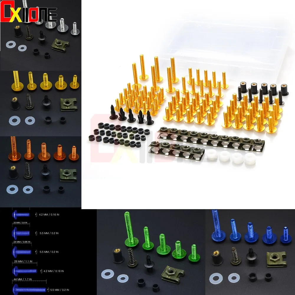 

Universal Motorcycle Accessories Fairing Bolts Screw Kit For for honda CB 599 919 400 CB600 DUCATI Multistrada 1200