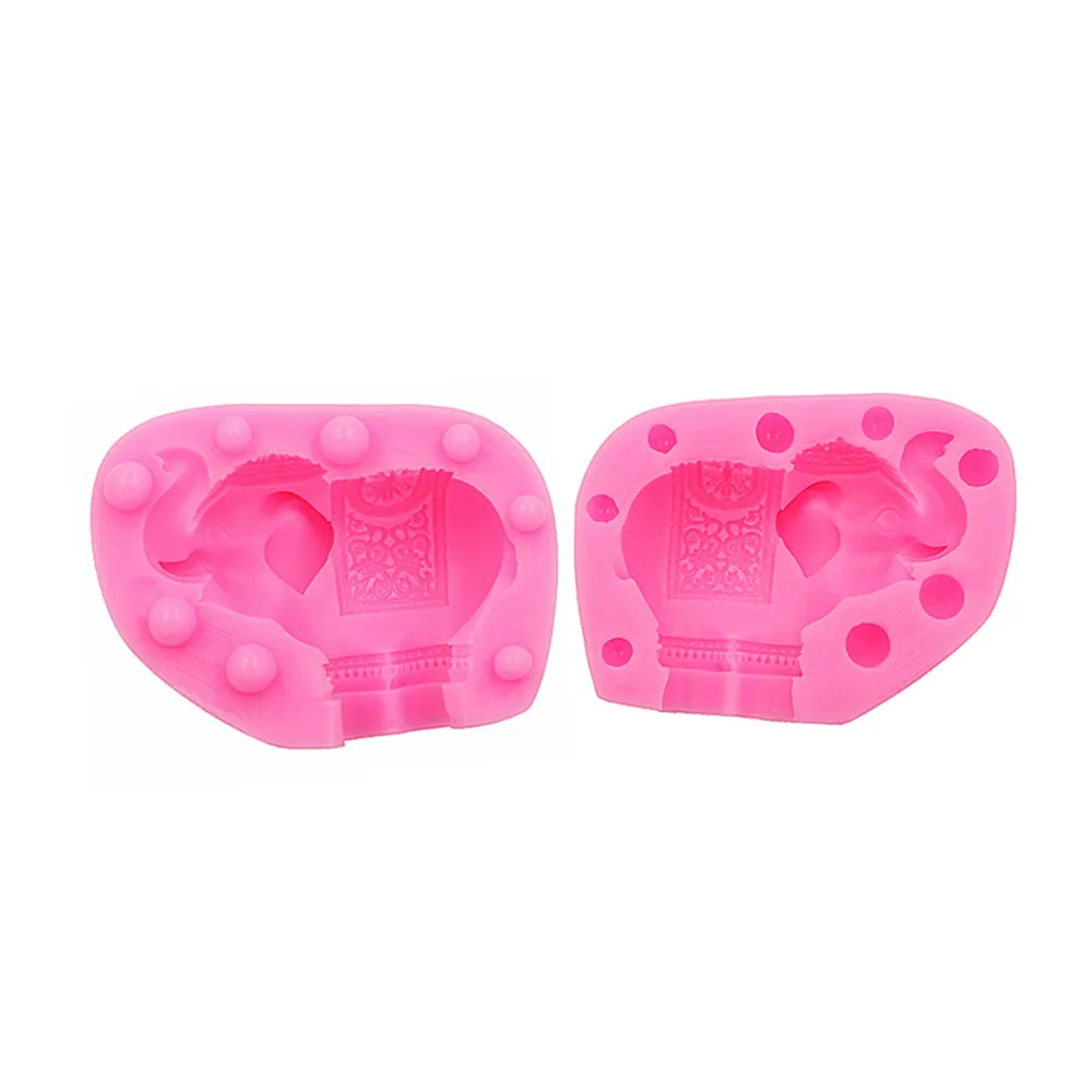 pink Гаджеты помадка формы слон 3D гибкие силиконовые формы для приготовления конфет шоколадная Форма Мыло Полимерная глина-смола Плесень DIY ручной работы - Цвет: pink