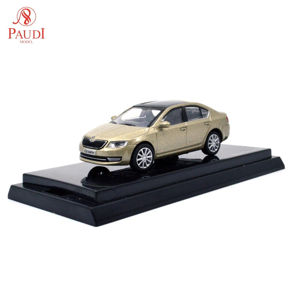 1:64 1/64 1 64 SVW Skoda Octavia 2014 Золотая литая под давлением игрушечная машина Оригинальные