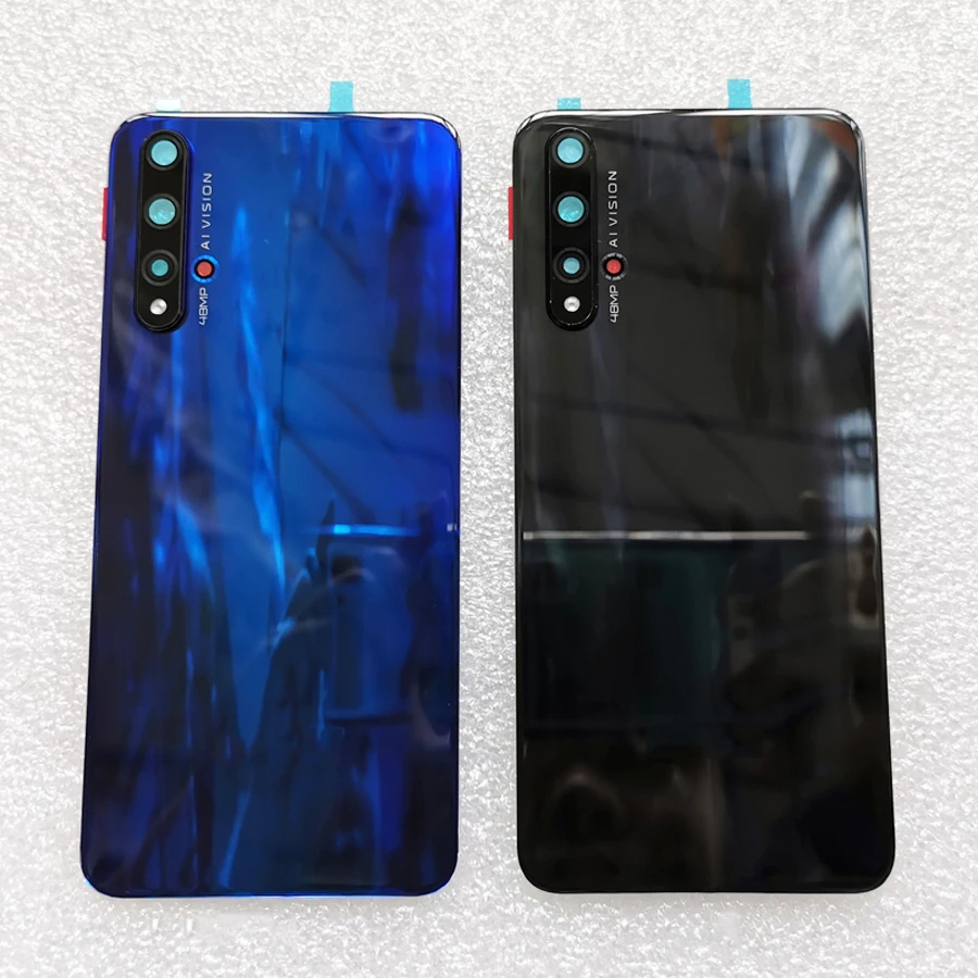 Для huawei Honor 20 Задняя крышка батареи+ камера Стекло Объектив задняя крышка Корпус Дверь чехол Замена Ремонт Запасные части