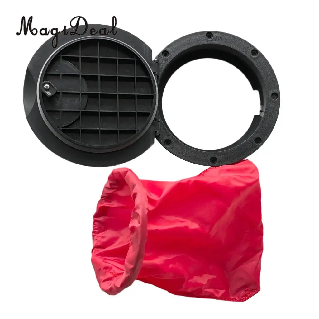 MagiDeal 20 см 8 &quotпрочный черный нейлон каяк палубная пластина крышка люка комплект