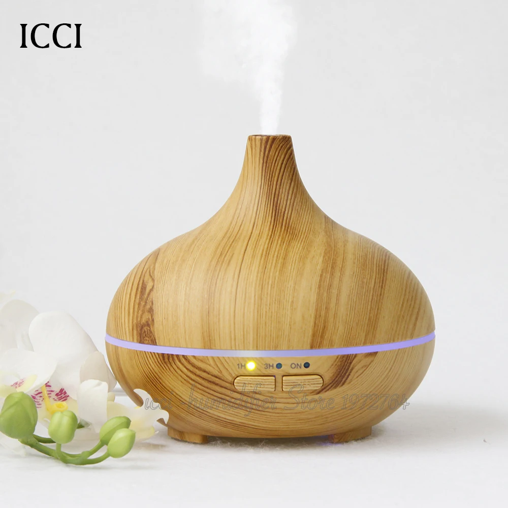 

icci Humidifier Essential oil diffuser Aroma diffuser Diffuseur huile essentiel Oil diffuser with led lamp capacity 150ml