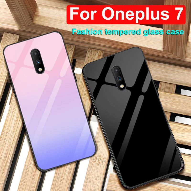 Чехол для Oneplus 7 чехол 1 + телефона из закаленного стекла One plus oneplus градиентный