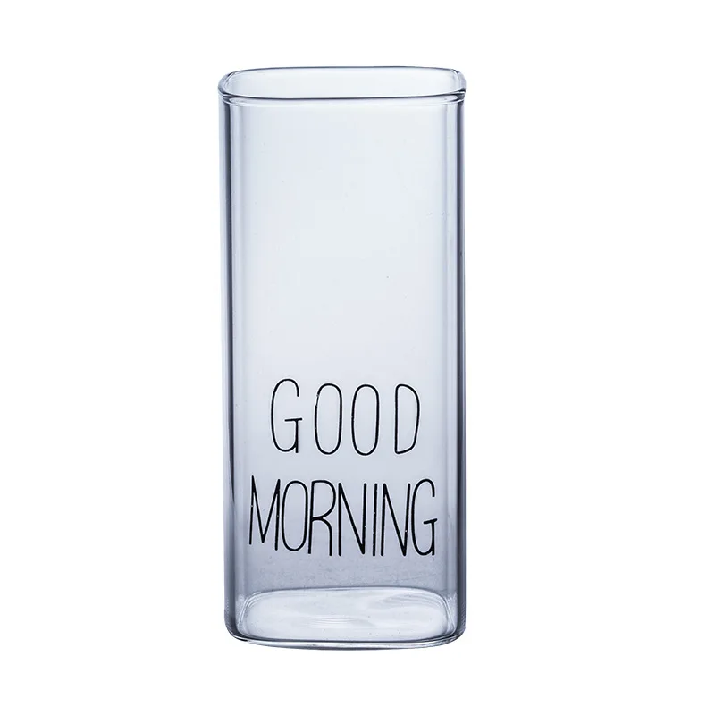 Однослойная квадратная кружка для молока и завтрака goodmornng 400 мл креативная