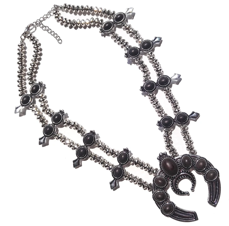 2019 новый Сквош ожерелье с цветком Винтажный серебряный цветы ювелирные изделия