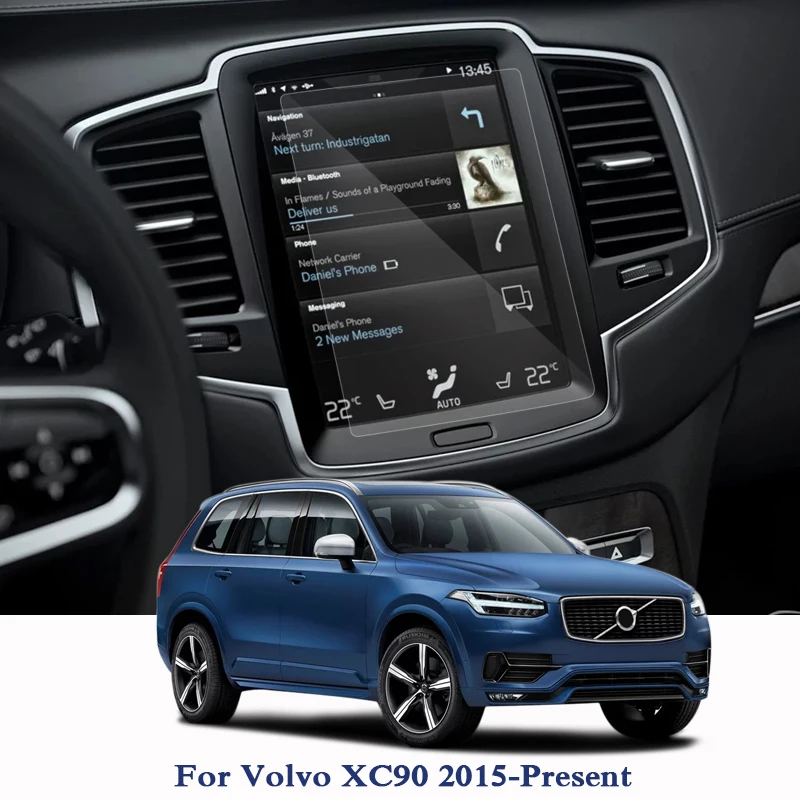 2015 Настоящее стекло для экрана навигатора Volvo XC90 Защитная пленка приборной