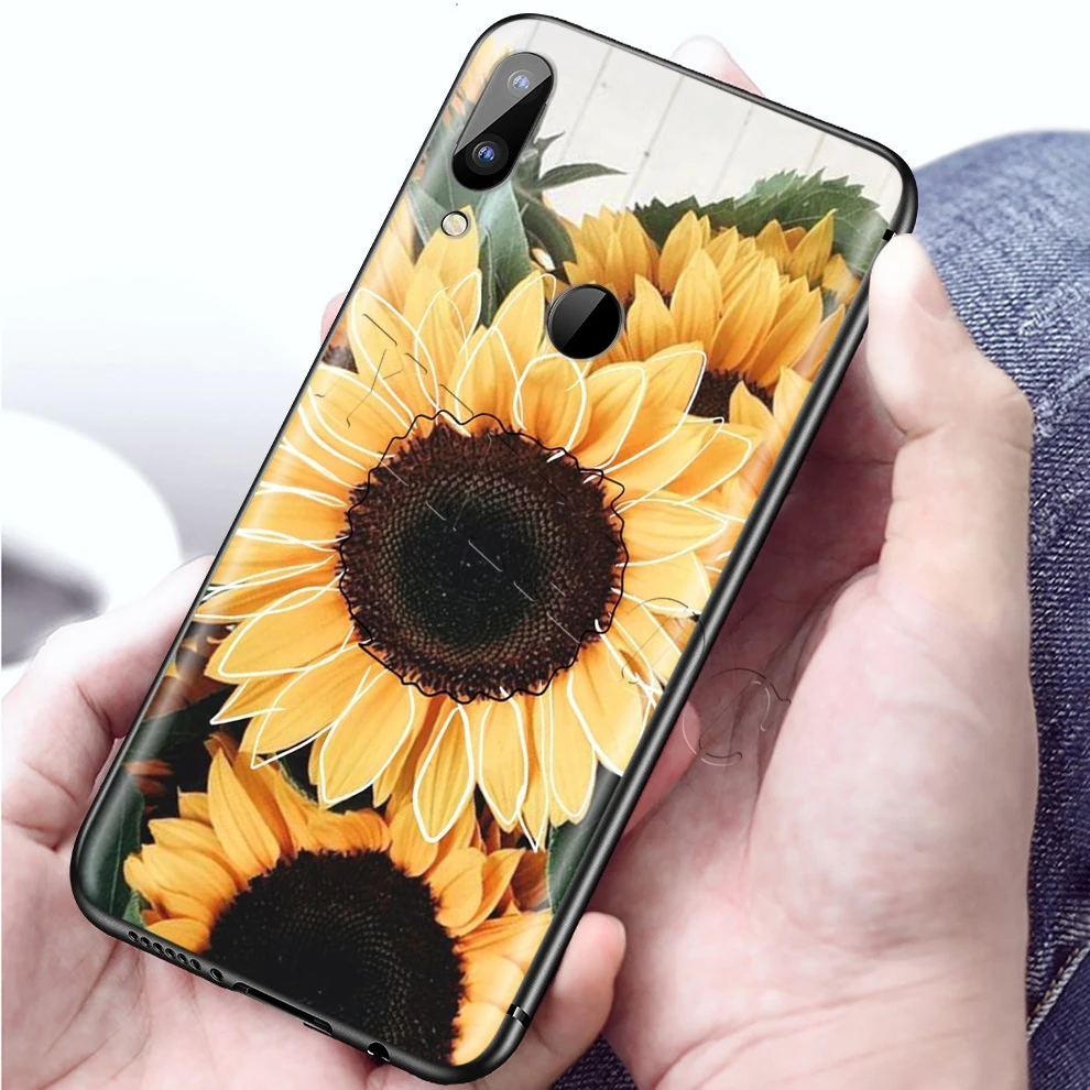Чехол с изображением подсолнуха для Xiaomi Redmi MI Note MAX 3 6a 7 6 8 9 10 GO SE A1 A2 A3 Lite 8A F1