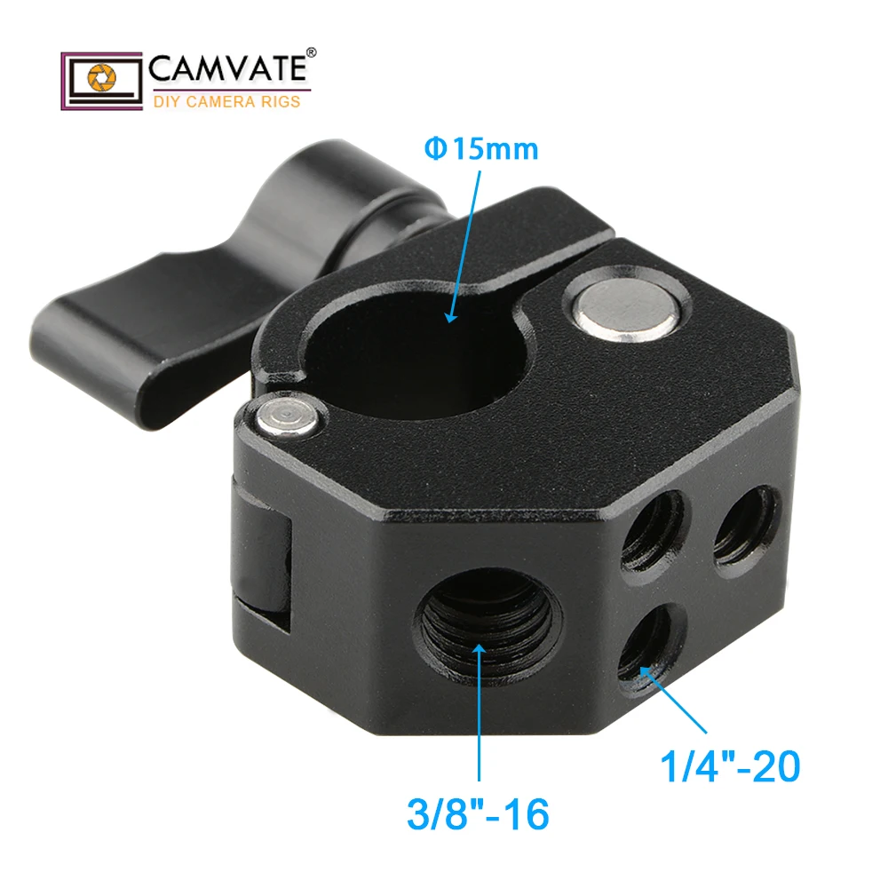 CAMVATE Quick Release Стандартный 15 мм одинарная труба из оцинкованной стали с 1/4 &quot 20 &amp