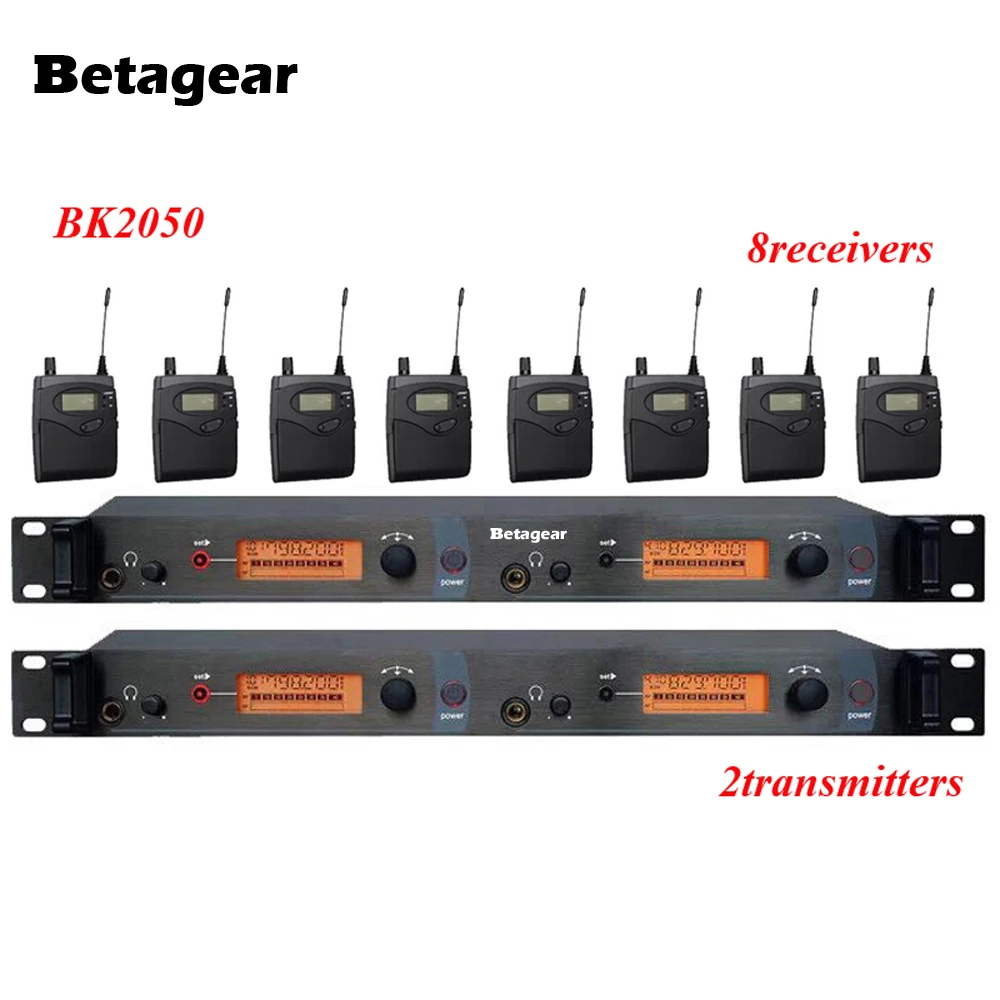 Betagear 8 приемников 2 передатчика SR2050 IEM Беспроводная система мониторинга УВЧ