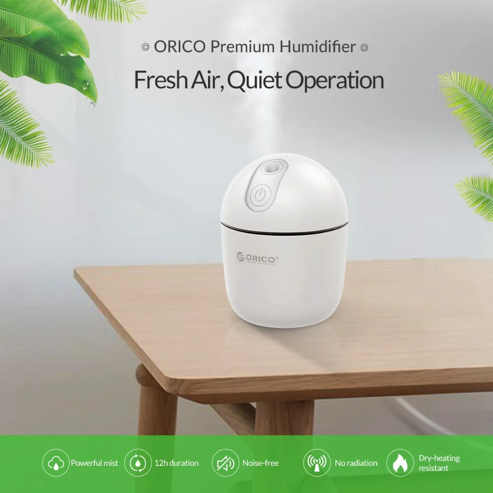 Увлажнитель USB ORICO 200 мл/300 мл постоянный ток 2 5 Вт usb кулер 45 мл/ч мощный без шума 12 ч
