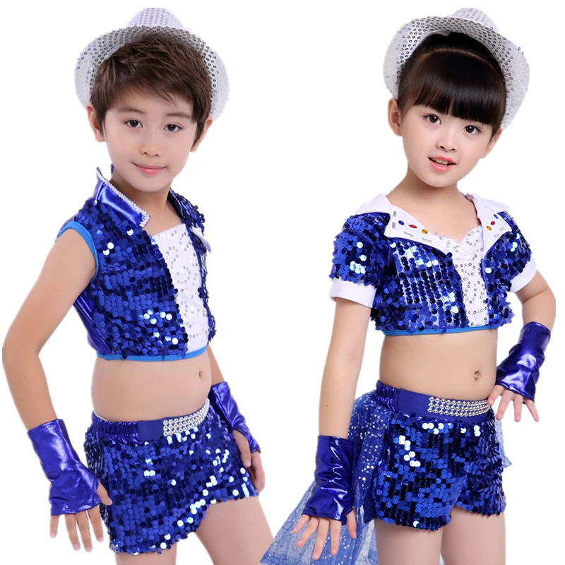 Детская танцевальная одежда с блестками для выступлений современный
