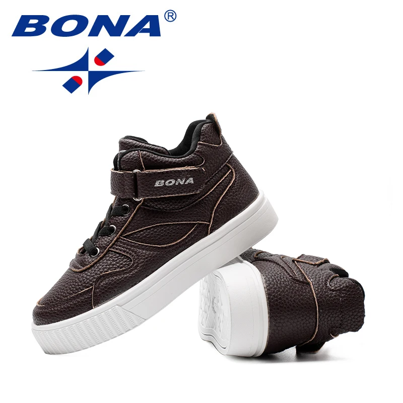 

BONA New Arrival Classics Style Children Casual Shoes Hook & Loop Boys Boots High Upper Kids Winter Shoes Light Free Shipping