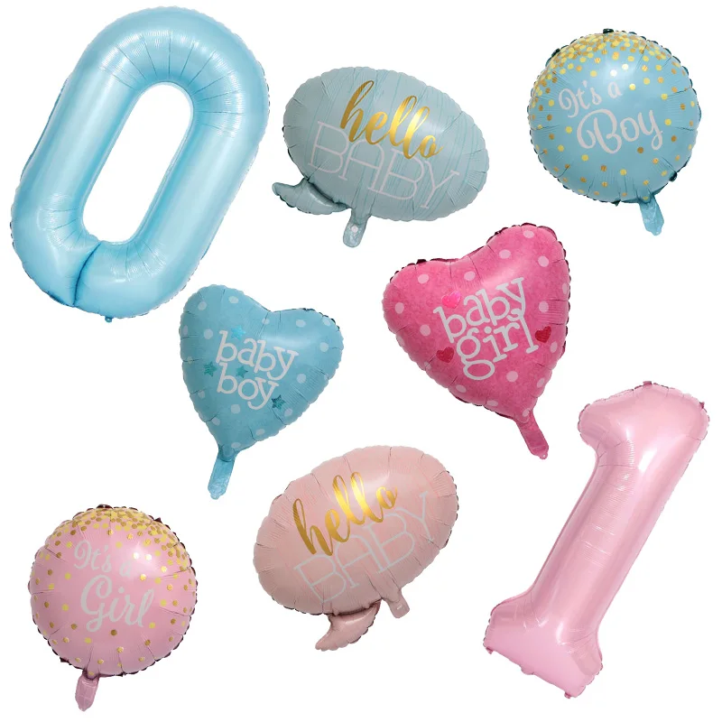 1 предмет фольга для маленьких мальчиков и девочек воздушный шар розовый синий