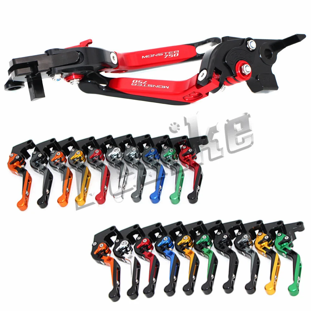 

CNC Brake Clutch Levers Motorcycle For Ducati 750SS 750 SS 1999 2000 2001 2002 Foldable Extendable Logo (MONSTER 750)