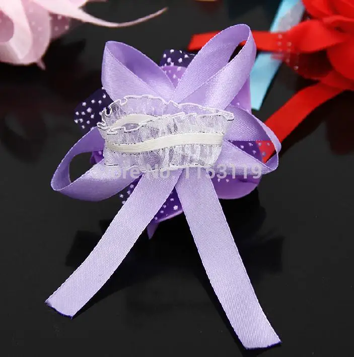 New Wholesale Prom Boutonniere Wedding Decoration for Bridesmaid Accessories Corsage Wrist Flower Light Pink 4Colors choose|light decor|decor light