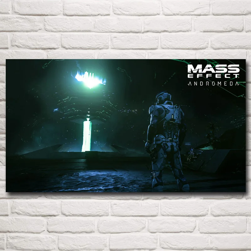 FOOCAME Mass Effect 2 3 4 Горячие съемки действие игры плакат Шелк Дома художественные принты живые картины, настенные декорации декоративные картины