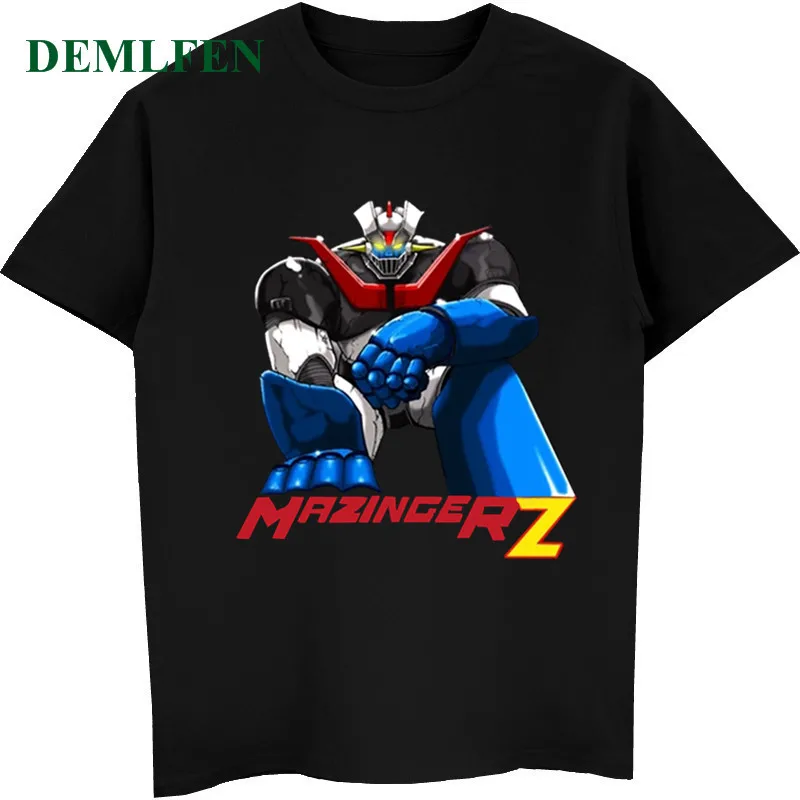 Мужская хлопковая футболка с коротким рукавом и круглым вырезом Mazinger Z