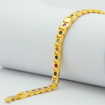 New Style 100% Pure Copper Magnetic Bracelet Germanium 24K Gold Plating Health Element Bracelets for Man Women |