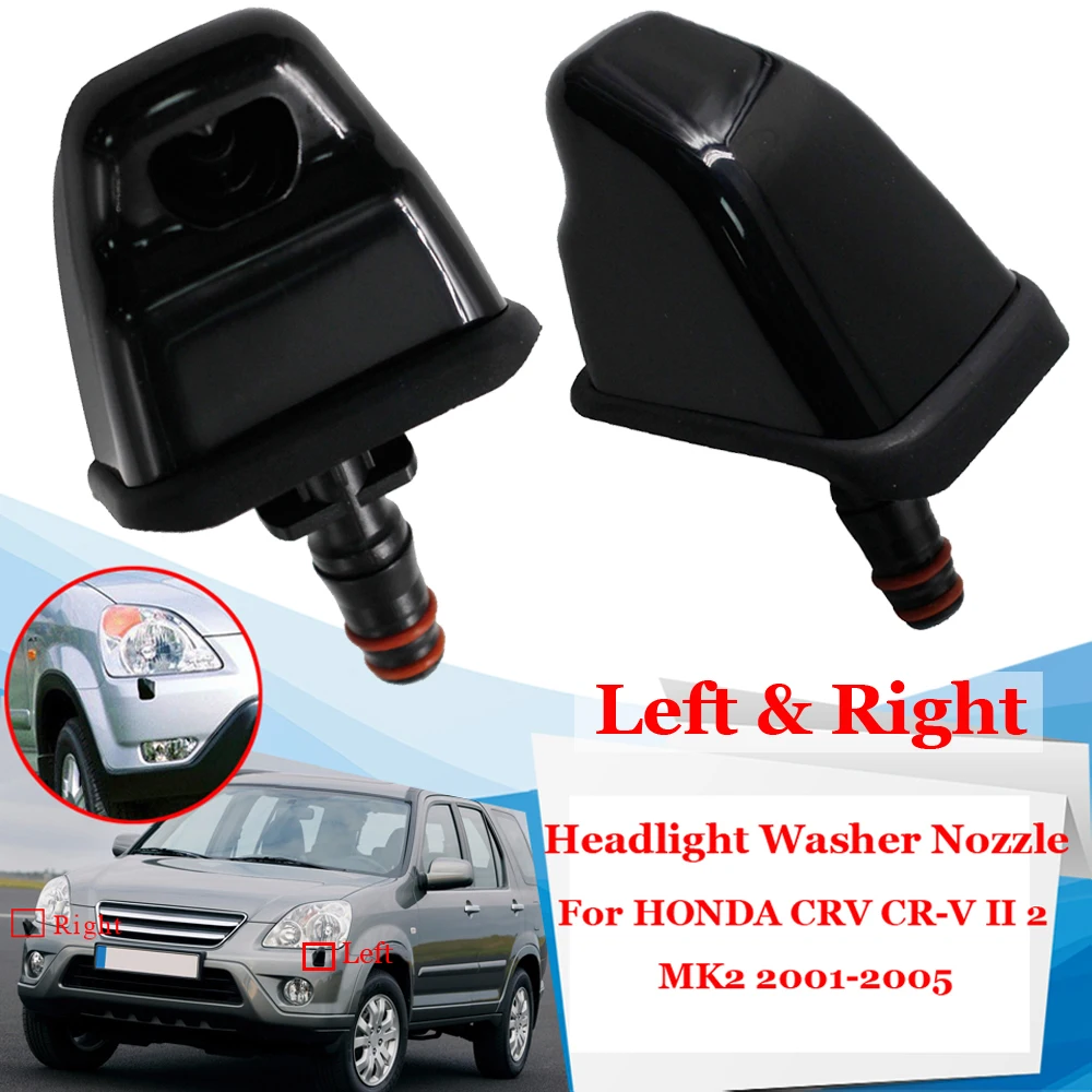 

5.8*5.3*9cm Black Plastic Headlight Sprayer Nozzles suitable for HONDA CRV CR-V II 2 MK2 2001-2005 76885-SCA-S01 76885-SCA-S01