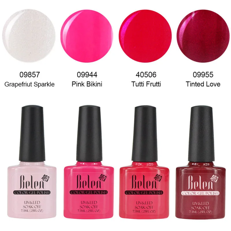 BL-S-C016 Belen 4 шт./набор УФ-гель для ногтей Vernis Полупостоянный 7,3 мл Лак Дизайн Маникюр Искусство Гибридный замочить от лака Набор лаков - Цвет: BL-S-C016