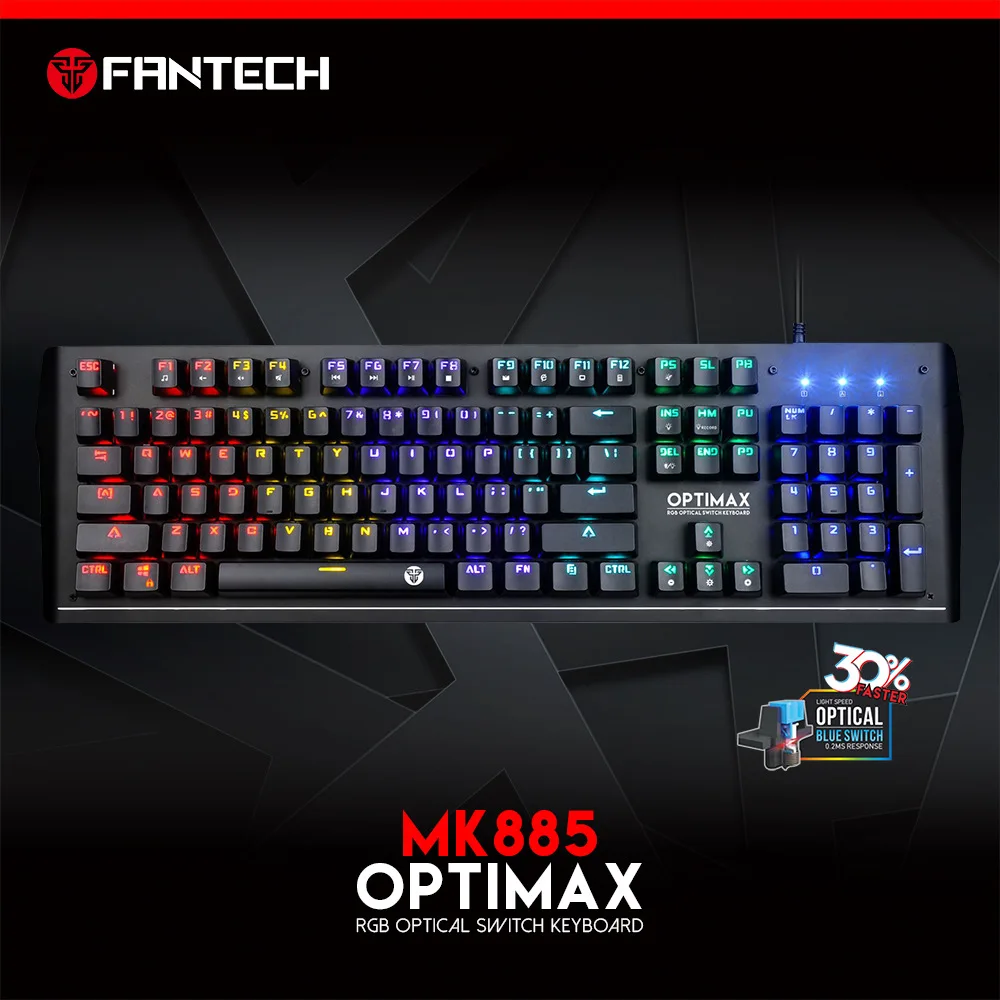 Fantech MK885 профессиональная механическая клавиатура USB Водонепроницаемая игровая клавиатура Esports для настольного компьютера ноутбука