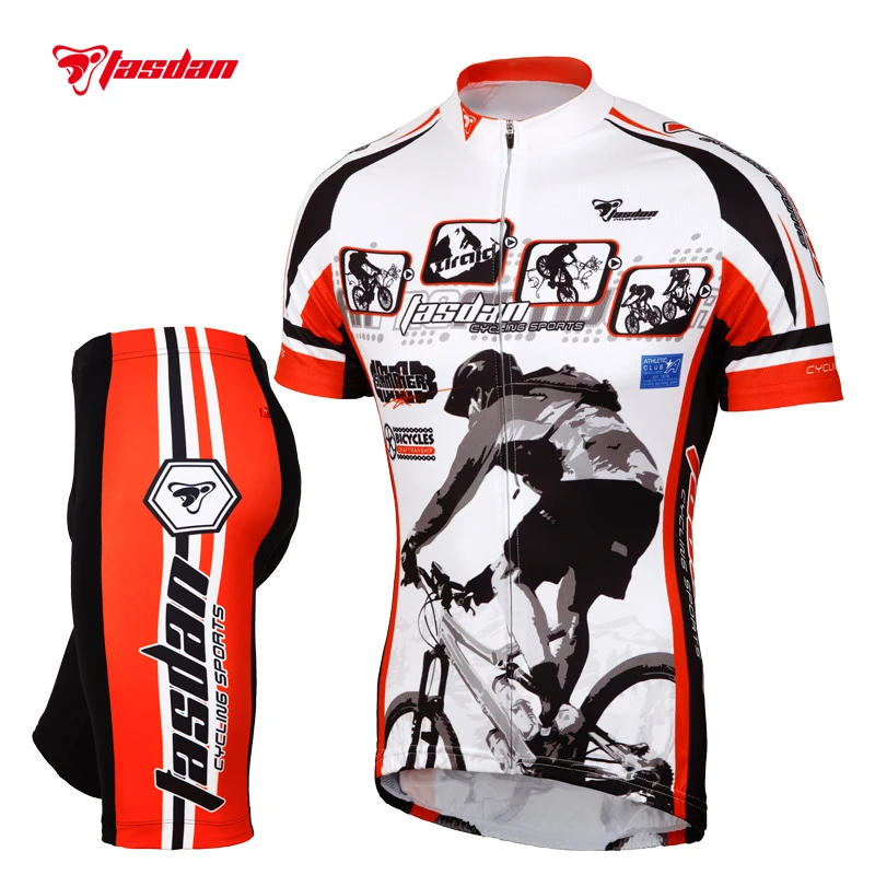 

Tasdan Для мужчин Велоспорт костюмы джерси летние шорты Vélo комплекты CoolMax велосипед Велосипедная форма быстросохнущая дышащая