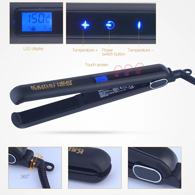 Kemei Новый профессиональный 110 240 В LCD инфракрасный ионный сенсорный экран