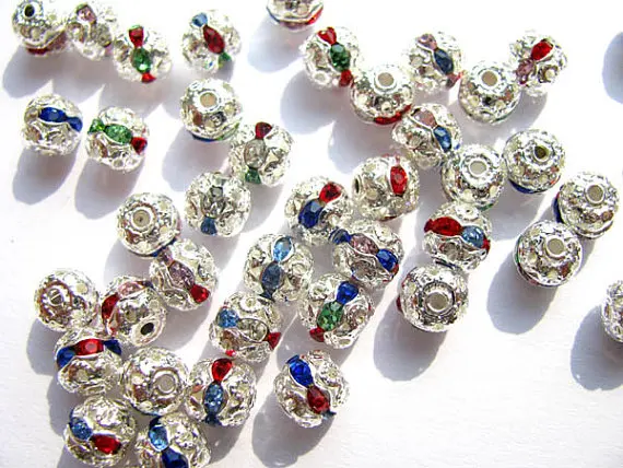 

batch crystal ball,rhinestone ball, barrel tone silver gold antique gunmetal black with rhinestone 6mm 500pcs