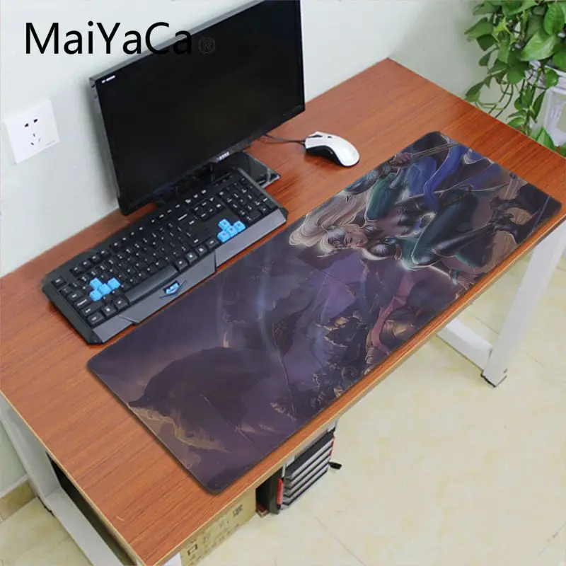 Lock Edge 30x60cm Maiyaca Звездная защитница Анна красивый коврик для мышки в стиле аниме игровой коврик для мыши геймер игровой коврик для мышки с Аниме Коврик для мыши скоростная версия - Цвет: Lock Edge 30x60cm