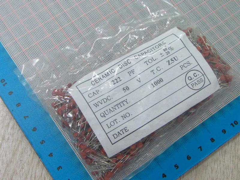 1000pcs/lot High Quality 2.2NF 222 50V Ceramic dielectric Capacitor dip ceramic capacitors | Электронные компоненты и