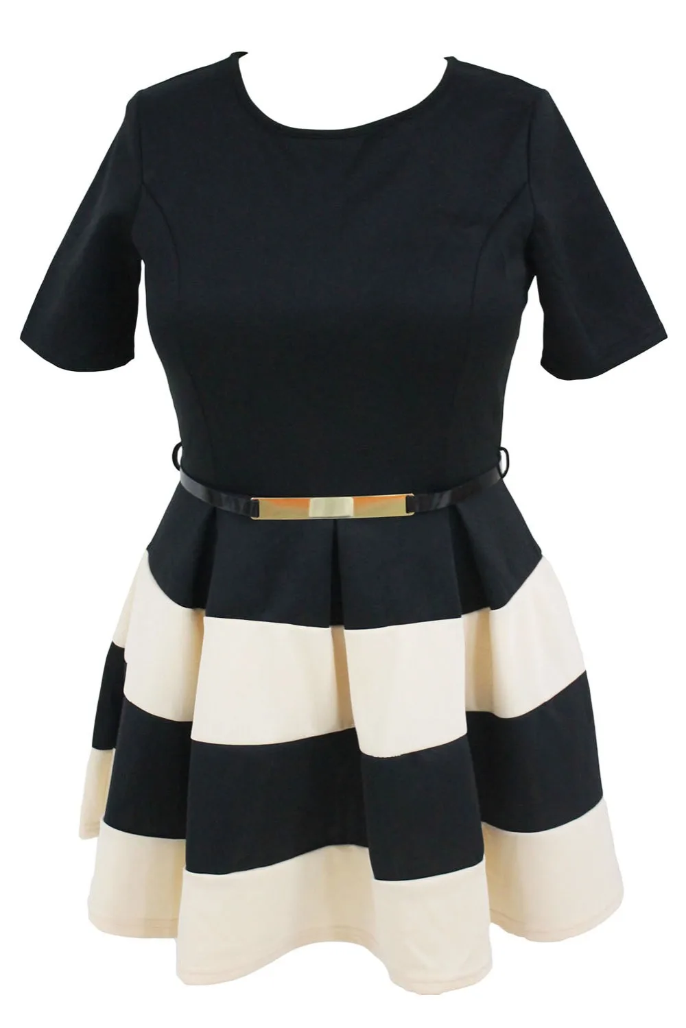 Сексуальное Летнее Платье 2018 для Женщин в полоску с поясом, Большой Размер XXXL, Платье-Юбка Скейтер Леди Вечерние Платья L22806.