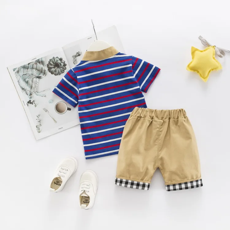 Striped Baby Boy Clothes Summer Newborn Set 2pcs Cotton Girl Clothing Suit Shirt+Pants Infant | Детская одежда и обувь