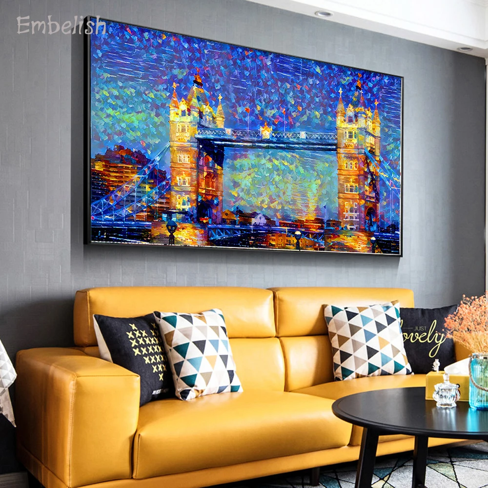 

Embelish 1 Pieces Hot Selling Tower Bridge London England Building Wall Art Pictures For Living Room Home Decor Canvas Paintings