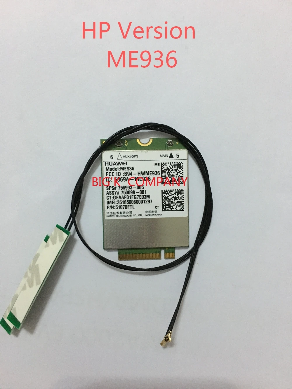 

JINYUSHI For UNLOCKED ME936 756993-005+2pcs Antenna FDD LTE WCDMA GSM WWAN card for CUBE i9 HP Spectre X2/ Probook / EliteBook