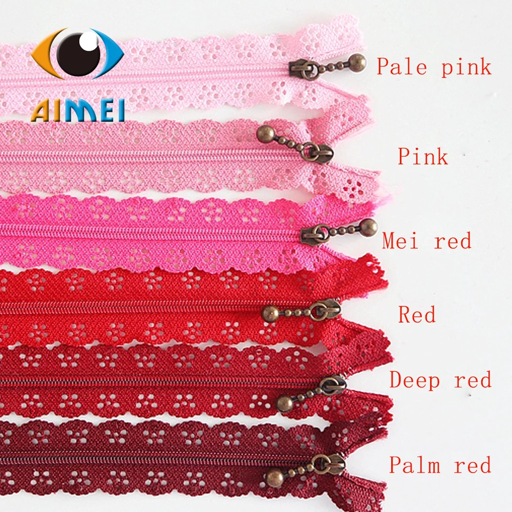 Сделай сам ручной 20 см гладкая цветная молния нейлон кружево бронза капли воды