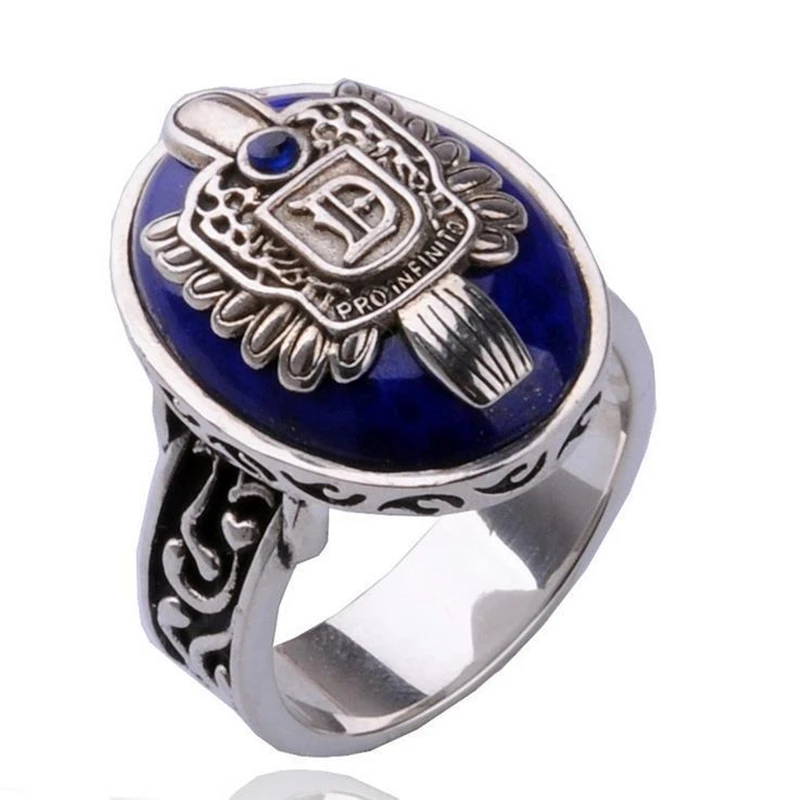 

The Vampire Diaries Ring New Fashion Punk Blue Enamel Ring For Women Men Fashion Jewelry Accessories 6D3008