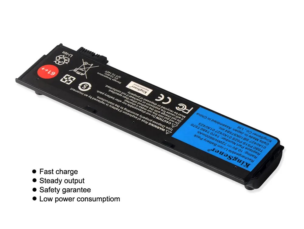KingSener 10,8 В 6600 мАч ноутбук Батарея для lenovo ThinkPad T470 T480 T570 T580 P51S P52S 01AV427 01AV423 SB10K97580 61