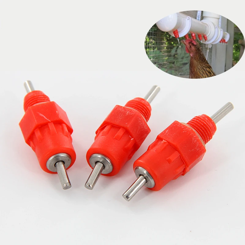 Howells 6 шт. поилки для курицы воды кормления птицы винты в сосках птица пташка Чак