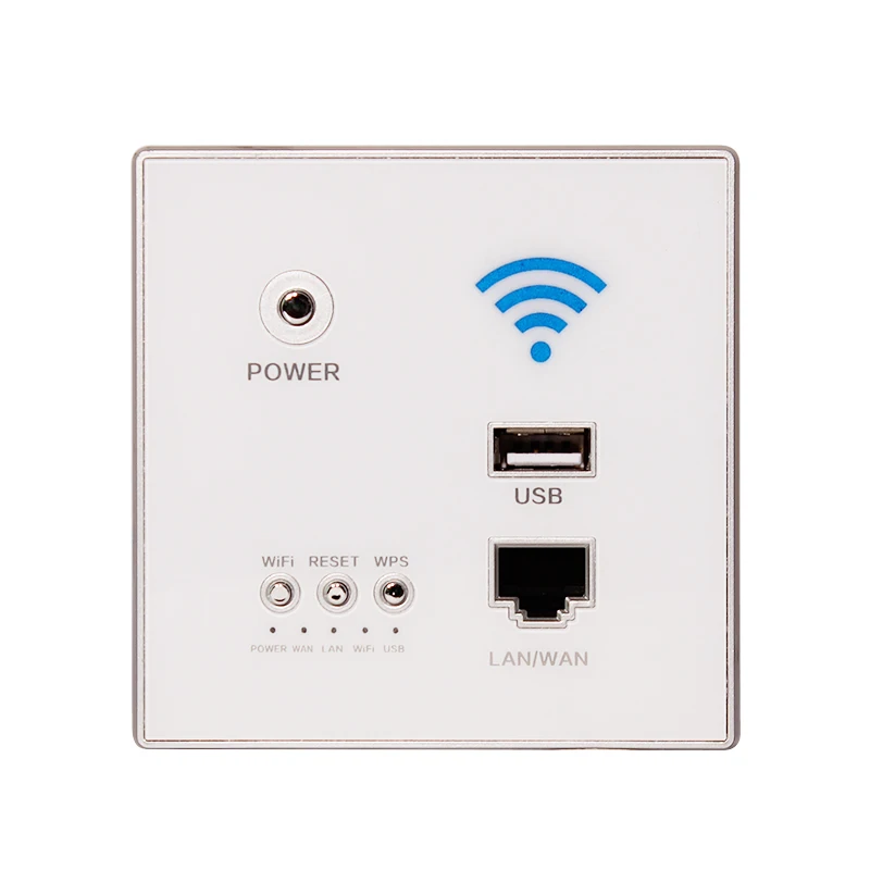 Настенная Wi-Fi розетка беспроводной маршрутизатор домашняя 300 м в стену панель AP