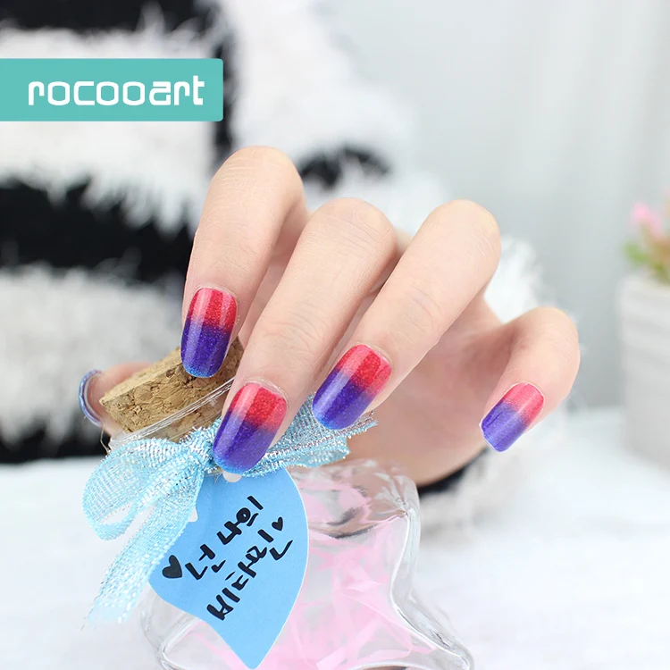 Rocooart Y5022 зеленый синий красный смешанный СТИКЕР для ногтей градиентный цвет