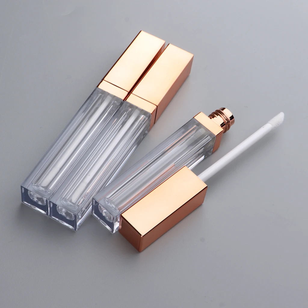 3 Packs Clear Mini Lip Gloss Tube Empty Balm Refillable Small Containers With Gold Lid for Liquid Makeup Cosmetics | Красота и