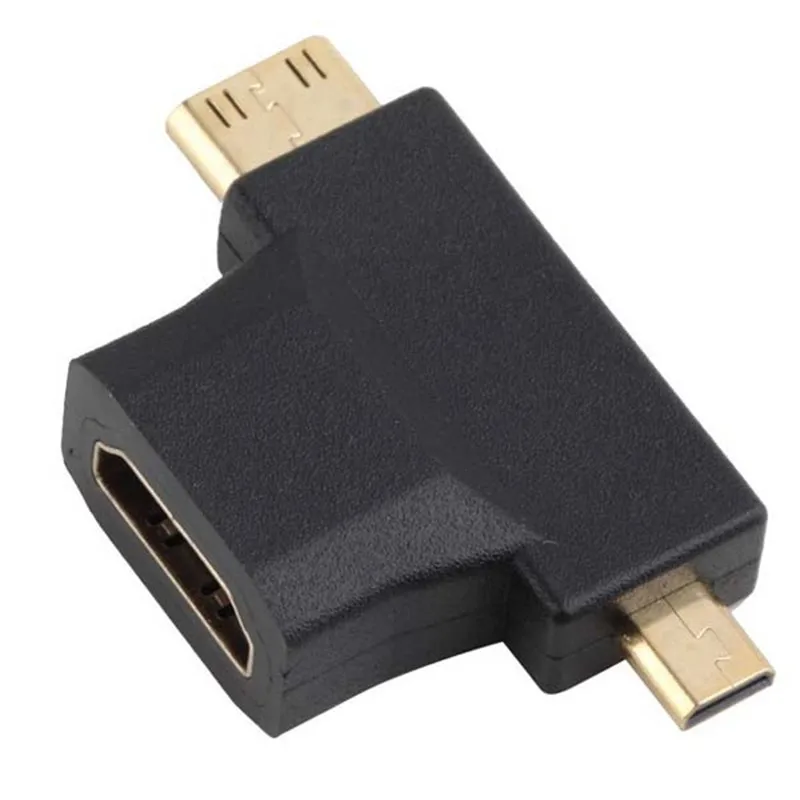 3 в 1 Женский HDMI к Mini Мужской 90 угол наклона Разъем 1080 p|female hdmi|micro hdmihdmi to |