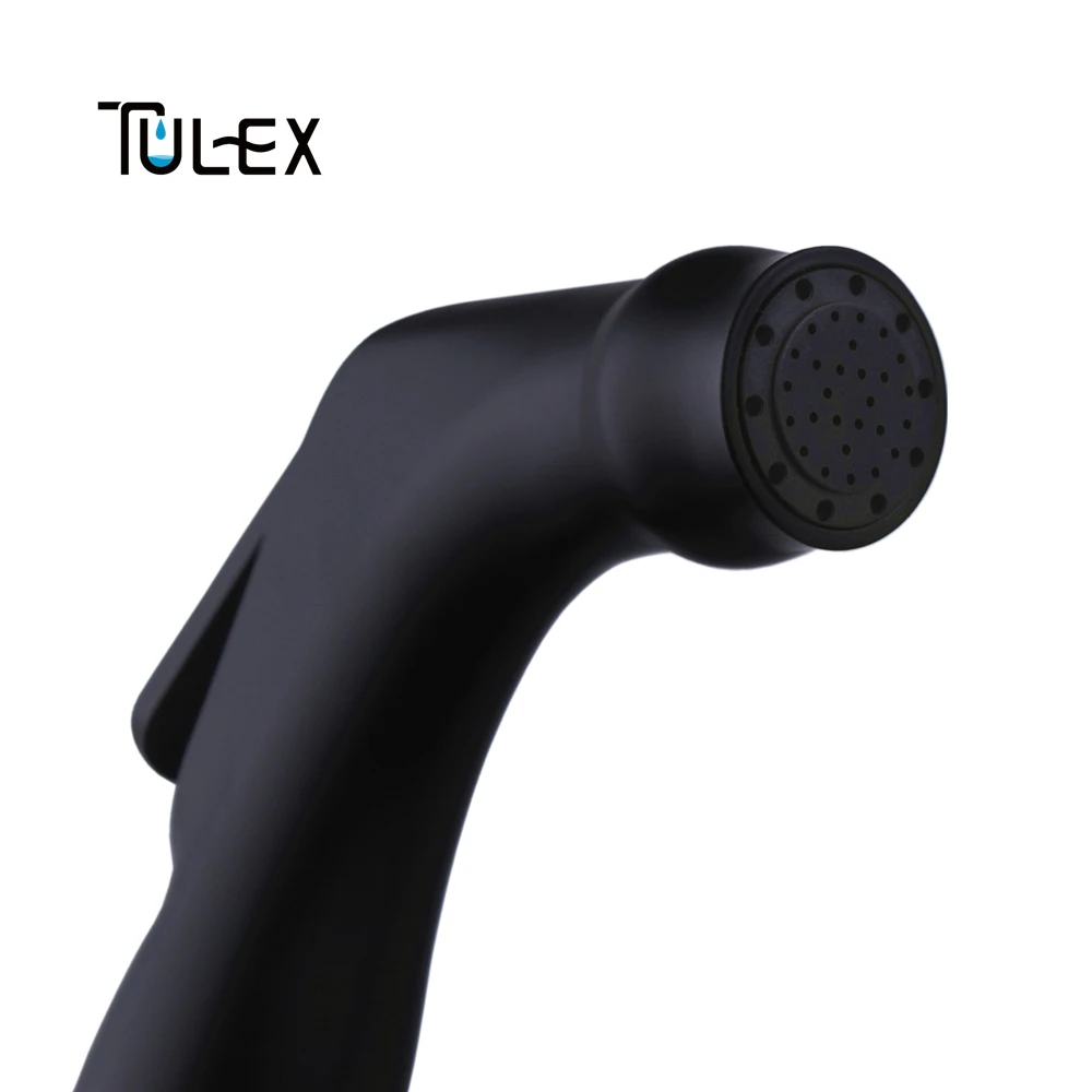 TULEX черный Туалет Биде ручной опрыскиватель душевая головка Shattaf гигиенический запорный опрыскиватель аксессуары для ванной комнаты