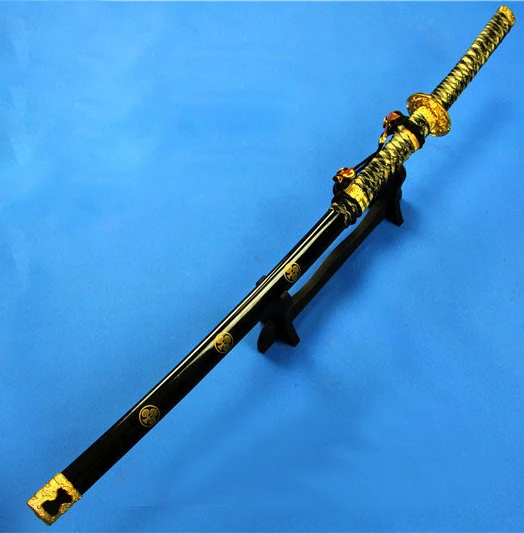 S0460 Аниме HAKUOUKI JINTACHI SAKURA TACHI самурайский меч с черной подвеской 41 дюйм|black sword|sword