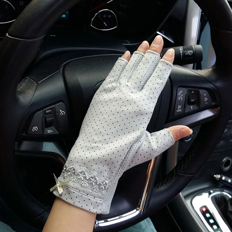 B83 Light Gray Женские спортивные Фитнес Велоспорт солнцезащитные Экран Сенсорный экран длинные перчатки без пальцев Для женщин Хлопок Мода Половина перчатки для водителей без пальцев B89 - Цвет: B83 Light Gray