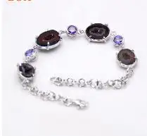 925 пробы Серебряный Натуральный Табаско Geode Druzy браслет Мульти геодный камень Регулируемый кубический циркон звено браслеты - Окраска металла: Посеребренный