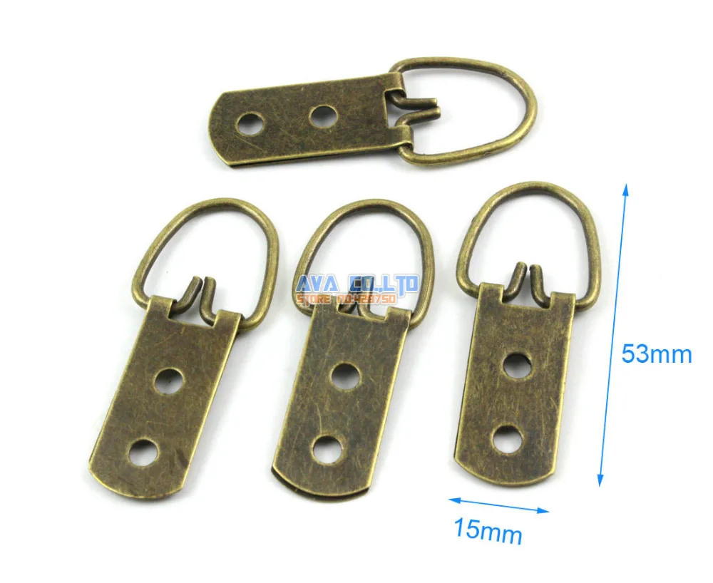 50 штук античная латунь крючок фоторамки висит фоторамка вешалка 15x53 мм|photo frame